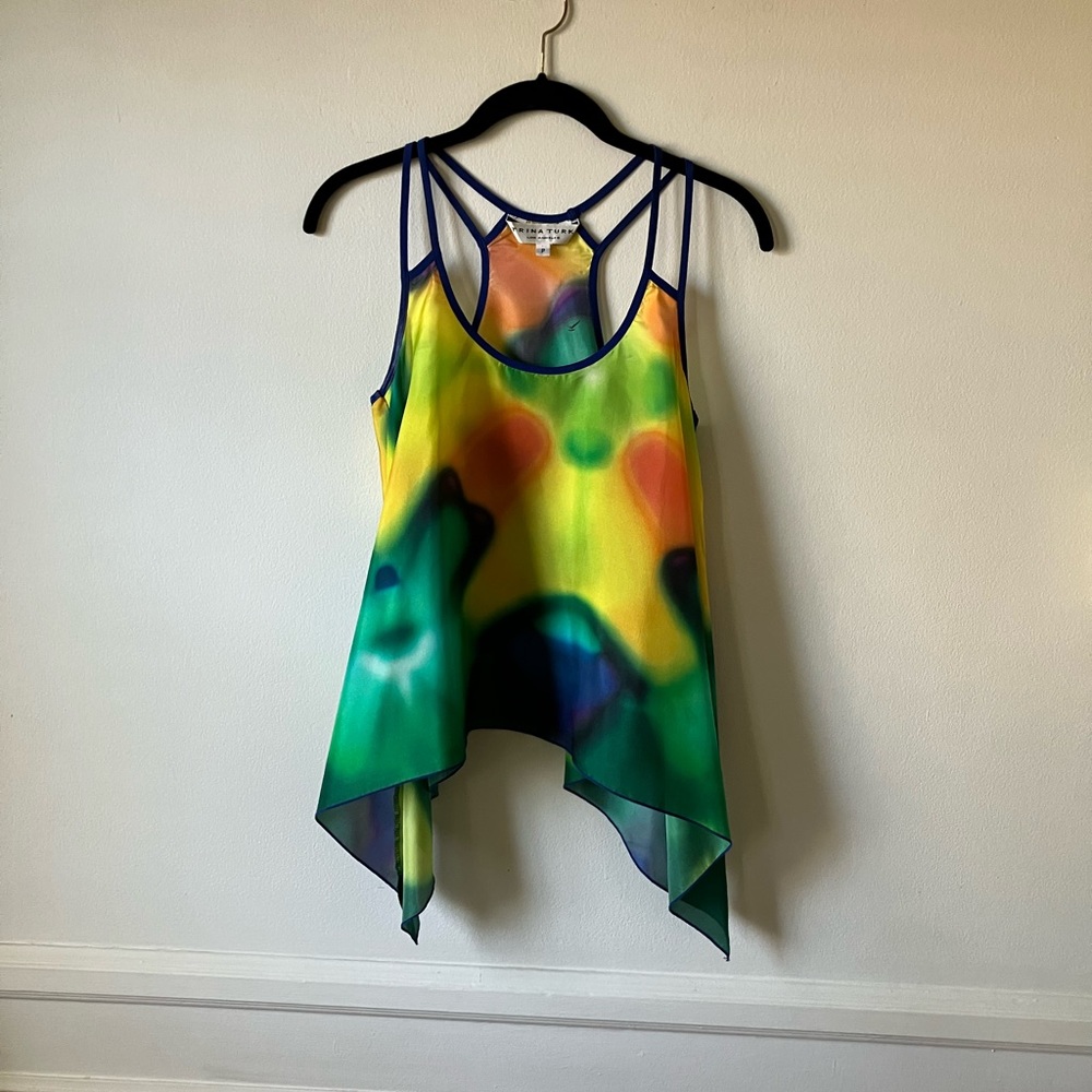 Multicolored Silk Summer Top